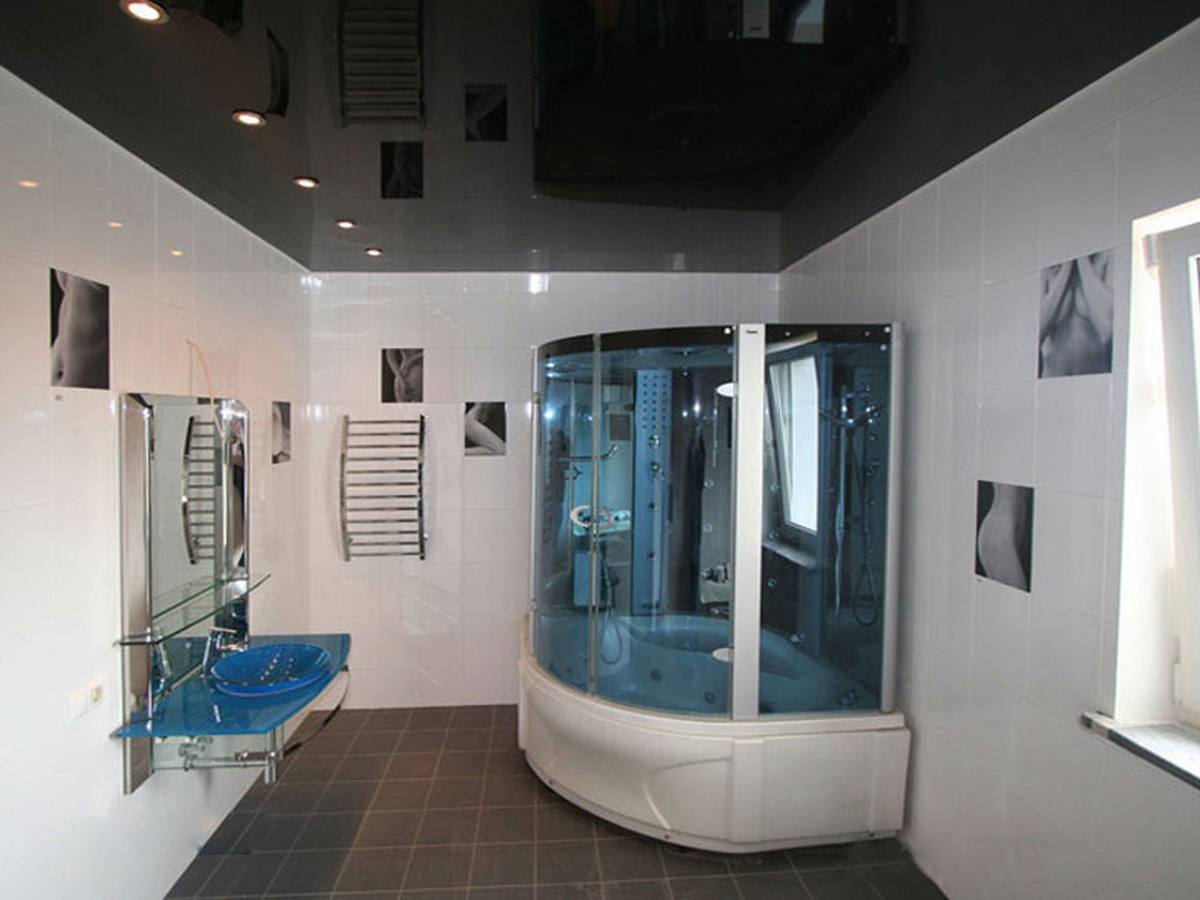 Натяжной потолок в ванной фото. Натяжные потолки в Томске и Северске от производителя Потолок-Центр по доступным ценам.
