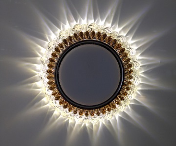  Светильник для натяжного потолка GX 53+ ЛЭД подсветка, цветное стекло